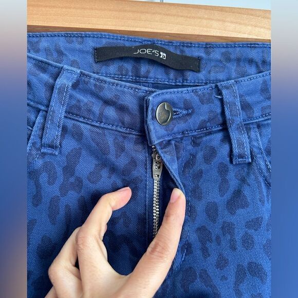 Joe's Jeans Wild Collection High Water Skinny Jeans in Blue Leopard Print - Picture 4 of 9